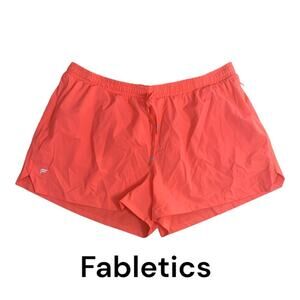 Fabletics womens size 3x One short 3" salmon pink new athletic casual everyday